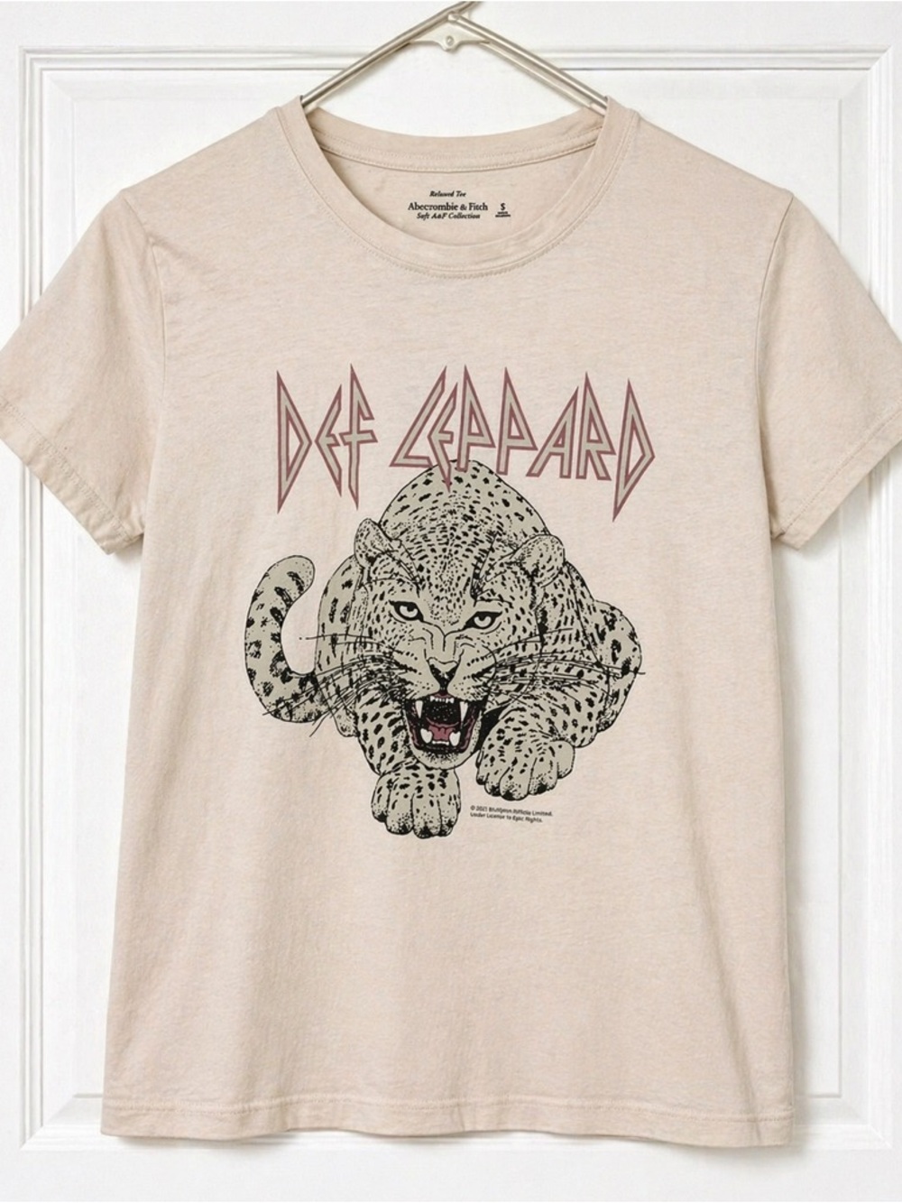 Def Leppard Leopard Graphic Tee Abercrombie Fitch Size Small Y2K Band Tee